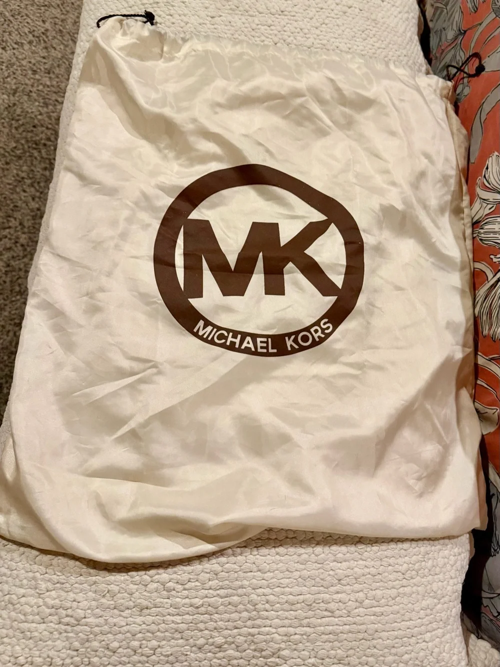 Michael Kors Bright Red Saffiano Leather Tote with Gold Hardware